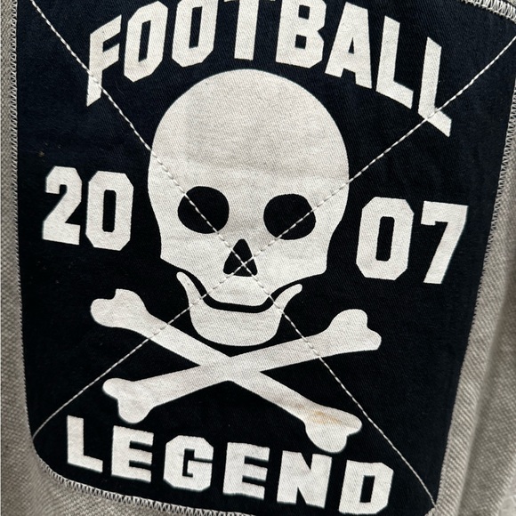 New with tags Crazy 8 collared T-shirt with football patch on back. Size m 7/8 - Picture 3 of 4